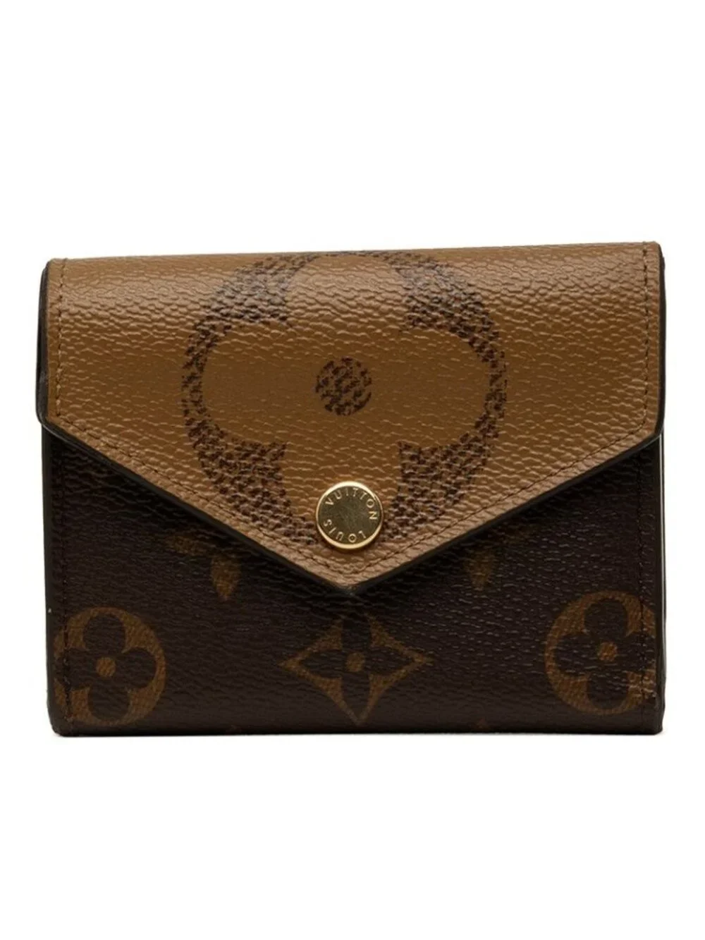 Louis Vuitton Monogram Giant Reverse Portefeuille Zoe Trifold Wallet Compact
